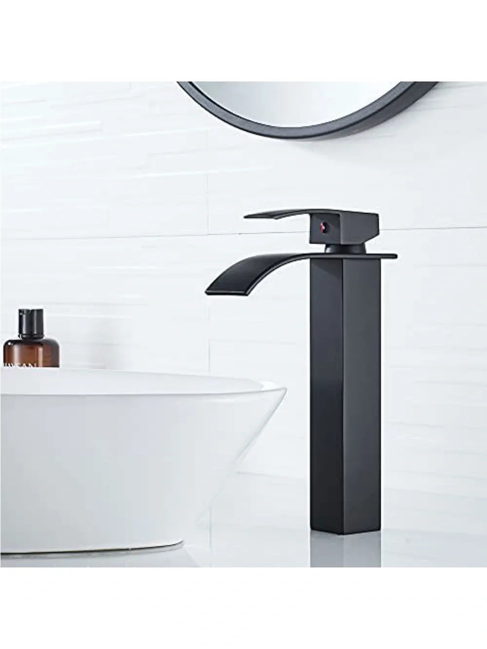 Matte Black Waterfall Vessel Faucet - Unbranded
